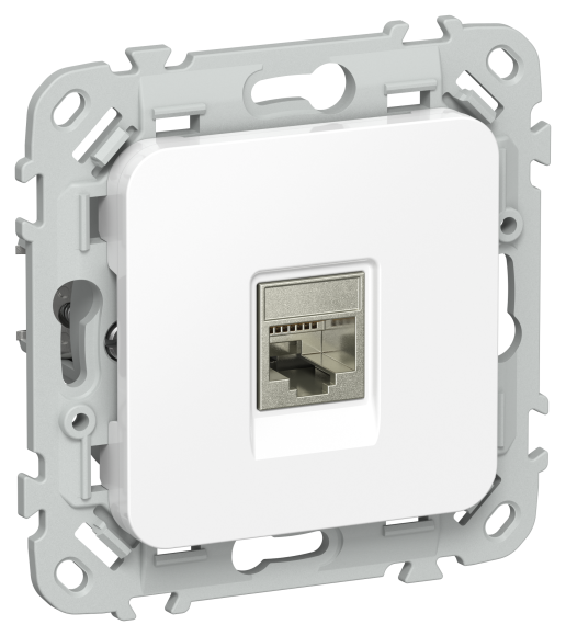 IEK FLITE Розетка компьютерная RJ45 категория 5Е STP РК5е-1-1-ФлБ белый IEK, FI-K11-1-K01