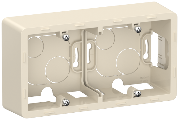 IEK IEKINSPIRIA Коробка для накладного монтажа 2-местная 6739911 слоновая кость IEK