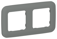 FLITE Рамка 2-местная РУ-2-А-ФлМА мокрый асфальт IEK, FI-M22-31-20-K80