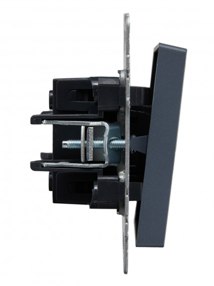 IEK BRITE Выключатель 1-клавишный проходной 10А ВС10-1-6-БрМ маренго , BR-V12-0-10-K35