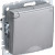 BRITE Розетка 1-местная с заземлением с защитными шторками и крышкой 16А IP44 РСбш10-3-44-БрА алюминий IEK, BR-R16-16-44-K47
