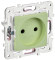 IEK SKANDY Розетка без заземления без защитных шторок 10А SK-R02G мятный , SK-R10-10-K06