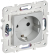 IEK SKANDY Розетка с заземлением с защитными шторками 16А SK-R04S серебряный , SK-R14-16-K23