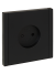 IEK FORTE&PIANO Розетка 1-местная без заземления с защитными шторками винтовое крепление 10А FP117 черный , FP-R13-10-K02