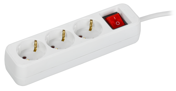 IEK UMA Удлинитель У03К 3 места 2P+PE 3м 3х1,5мм2 16А белый IEK, UM-YP10-16-03-03-ZK-K01