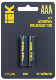Аккумулятор GREEN Ni-MH AAA 1100мАч (2шт/блистер) IEK, AAK-NIMH-03-1100-L02 Аккумулятор GREEN Ni-MH AAA 1100мАч (2шт/блистер) IEK, AAK-NIMH-03-1100-L02
