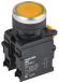 IEK Кнопка d=22мм 1NO+1NC жёлтая MASTER IEK, MI-BT60-11-3-22-K05