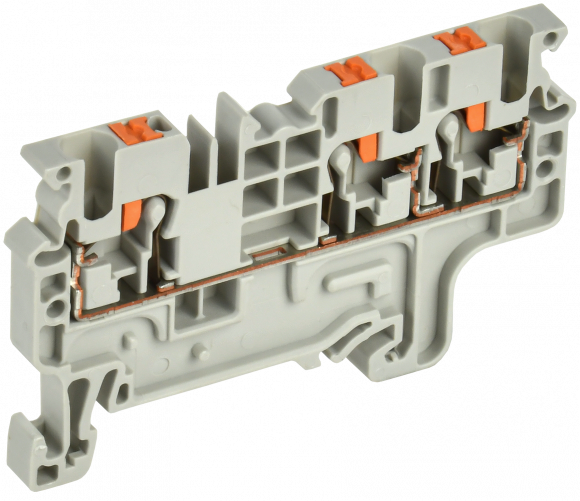 IEK Колодка клеммная CP-MC 3 вывода 2,5мм2 серая IEK, YCT22-00-3-K03-002