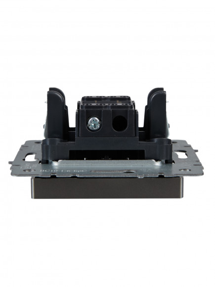 IEK BRITE Выключатель 1-клавишный проходной 10А ВС10-1-6-БрС сталь , BR-V12-0-10-K46