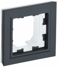 BRITE Рамка 1-местная IP44 РУ-1-БрГ-44 графит , BR-M12-44-K53