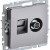 BRITE Розетка двойная TV+RJ45 кат.5E РТВ/РК12-БрС сталь IEK, BR-AK20-1-K46
