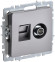 IEK BRITE Розетка двойная TV+RJ45 кат.5E РТВ/РК12-БрС сталь , BR-AK20-1-K46