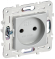 IEK SKANDY Розетка без заземления без защитных шторок 10А SK-R02S серебряный , SK-R10-10-K23
