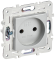 IEK SKANDY Розетка без заземления без защитных шторок 10А SK-R02S серебряный , SK-R10-10-K23