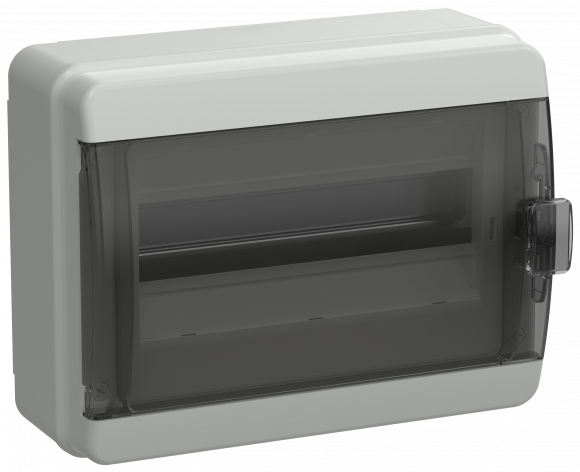 IEK TEKFOR Корпус пластиковый КМПн-12 IP65 черная прозрачная дверь IEK, TF5-KP72-N-12-65-K03-K02
