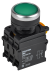 IEK Кнопка с подсветкой d=22мм 1NO+1NC зелёная MASTER IEK, MI-BT60-11D-3-12-K06