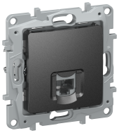 IEKETIKA Розетка компьютерная RJ45 категория 6 UTP 6726531 антрацит IEK