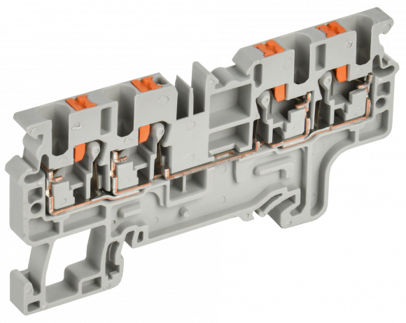 IEK Колодка клеммная CP-MC 4 вывода 2,5мм2 серая IEK, YCT22-00-4-K03-002