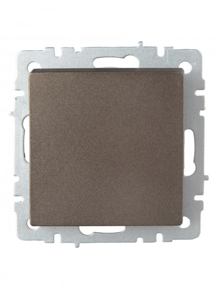 IEK BRITE Выключатель 1-клавишный проходной 10А ВС10-1-6-БрТБ темная бронза , BR-V12-0-10-K45