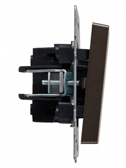 IEK BRITE Выключатель 1-клавишный проходной 10А ВС10-1-6-БрТБ темная бронза , BR-V12-0-10-K45