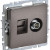 BRITE Розетка двойная TV+RJ45 кат.5E РТВ/РК12-БрТБ темная бронза IEK, BR-AK20-1-K45