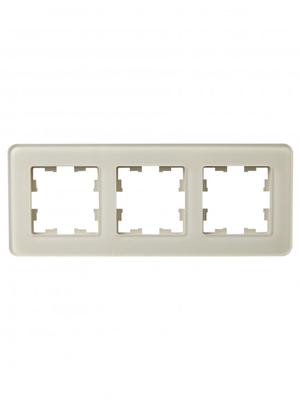 IEK BRITE Рамка 3-местная РУ-3-2-Бр стекло песчаный RE , BR-M32-G-41-K98