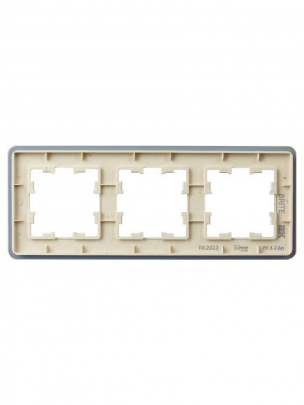 IEK BRITE Рамка 3-местная РУ-3-2-Бр стекло песчаный RE , BR-M32-G-41-K98
