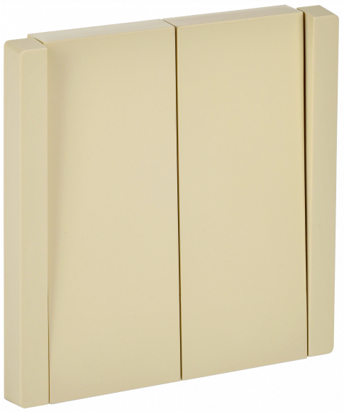 IEK FORTE&PIANO Выключатель 2-клавишный перекрестный 10А FP409 ваниль , FP-V23-0-10-1-K10