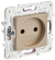 IEK SKANDY Розетка без заземления без защитных шторок 10А SK-R02Sa песочный , SK-R10-10-K98