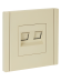 IEK FORTE&PIANO Розетка компьютерная двойная RJ45 кат.5E FP433 ваниль , FP-K20-1-K10
