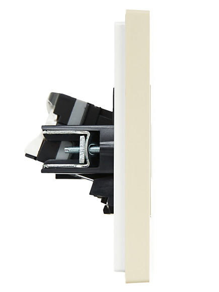 IEK FORTE&PIANO Розетка компьютерная двойная RJ45 кат.5E FP433 ваниль , FP-K20-1-K10