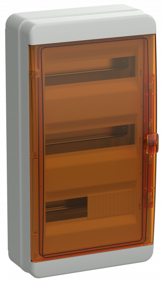 IEK TEKFOR Корпус пластиковый КМПн-36 IP65 оранжевая прозрачная дверь IEK, TF5-KP72-N-36-65-K03-K09