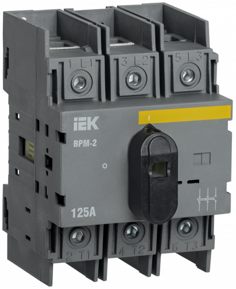 IEK Выключатель-разъединитель модульный ВРМ-2 3P 125А IEK, MVR20-3-125