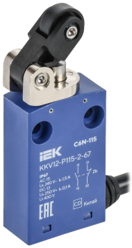Выключатель концевой C6N-115 толкатель с рычажным роликом левый IP67 IEK, KKV12-P115-2-67