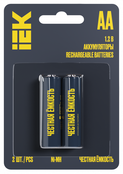IEK Аккумулятор GREEN Ni-MH AA 2700мАч (2шт/блистер) IEK, AAK-NIMH-06-2700-L02