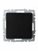 IEK BRITE Выключатель 1-клавишный проходной 10А ВС10-1-6-БрЧ черный , BR-V12-0-10-K02
