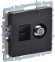 IEK BRITE Розетка двойная TV+RJ45 кат.5E РТВ/РК12-БрЧ черный , BR-AK20-1-K02