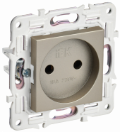 SKANDY Розетка без заземления без защитных шторок 10А SK-R02Sh шампань , SK-R10-10-K37