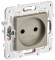 IEK SKANDY Розетка без заземления без защитных шторок 10А SK-R02Sh шампань , SK-R10-10-K37
