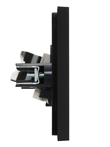 IEK FORTE&PIANO Розетка двойная RJ11+RJ45 кат.5E FP135 черный , FP-KT20-O-1-K02