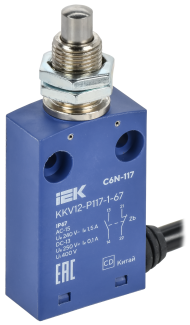 Выключатель концевой C6N-117 толкатель с резьбовым соединением IP67 IEK, KKV12-P117-1-67
