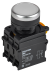 IEK Кнопка с подсветкой d=22мм 1NO+1NC белая MASTER IEK, MI-BT60-11D-3-12-K01