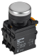 IEK Кнопка с подсветкой d=22мм 1NO+1NC белая MASTER IEK, MI-BT60-11D-3-12-K01