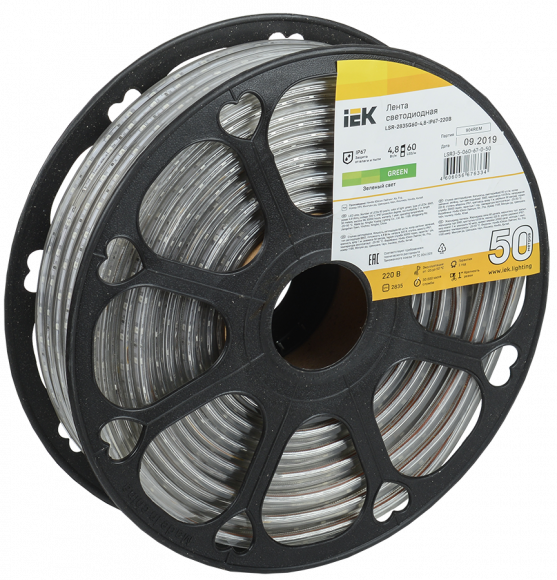 IEK Лента LED 50м LSR-2835G60-4,8-IP67-220В IEK, LSR3-5-060-67-0-50