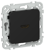 FLITE Розетка HDMI РШДМА-ФлЧ черный IEK, FI-H10-K02