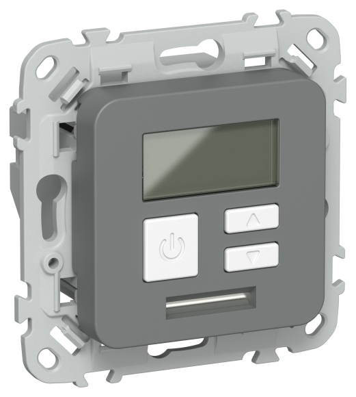 IEK FLITE Термостат электронный с дисплеем 16А Т-ФлМА мокрый асфальт IEK, FI-RT11-K80