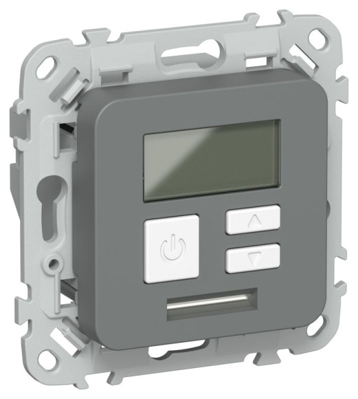 IEK FLITE Термостат электронный с дисплеем 16А Т-ФлМА мокрый асфальт IEK, FI-RT11-K80