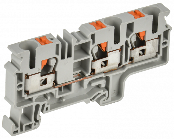 IEK Колодка клеммная CP-MC 3 вывода 10мм2 серая IEK, YCT22-00-3-K03-010