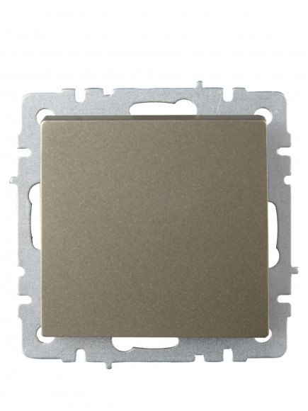 IEK BRITE Выключатель 1-клавишный проходной 10А ВС10-1-6-БрШ шампань , BR-V12-0-10-K37