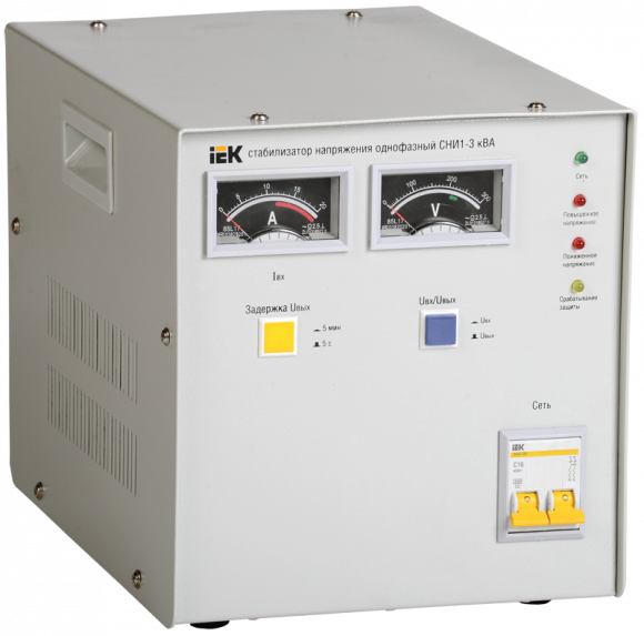 IEK Стабилизатор напряжения СНИ1-3 кВА однофазный IEK, IVS10-1-03000